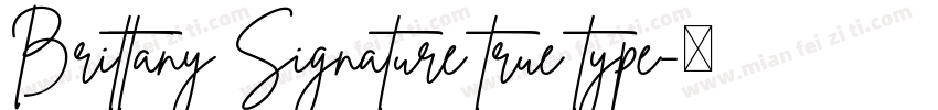 Brittany Signature true type字体转换